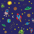 Vector: Seamless outer space pattern Seamless outer space pattern