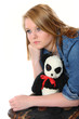 Photo: Pretty teenage girl apprehensive about leaving home Pretty teenage girl apprehensive about leaving home