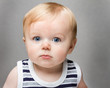 Very cute portrait of a young 7 month old boy