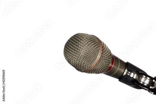 Photo: Microphone in Use for Communication Microphone in Use for Communication