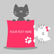 Two cute kittens with a place for your text