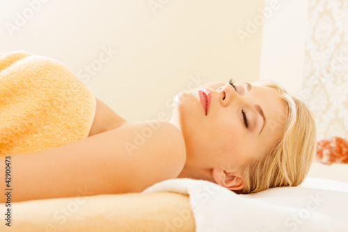 Photo: beautiful woman in spa salon beautiful woman in spa salon