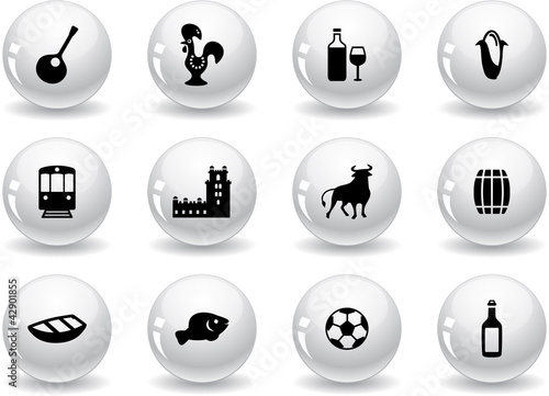 Vector: Web buttons, portuguese icons Web buttons, portuguese icons
