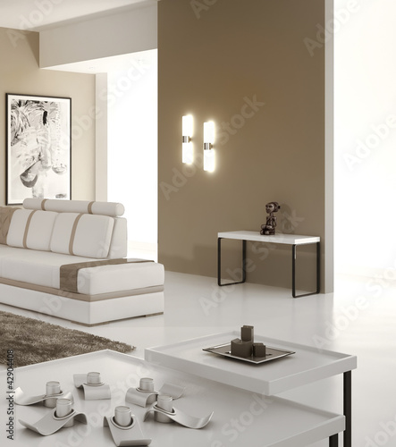 Illustration: Modern Luxury Loft / Apartment Architecture Interior Modern Luxury Loft / Apartment Architecture Interior
