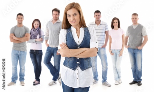 Photo: Group portrait of happy young people Group portrait of happy young people