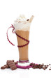 Ice coffee background.