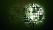 Video: Rotating disco sphere green Rotating disco sphere green