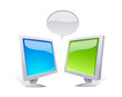 vector icon monitors