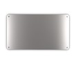 Illustration: brushed metallic plaque with four screws brushed metallic plaque with four screws