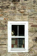Old window with books
