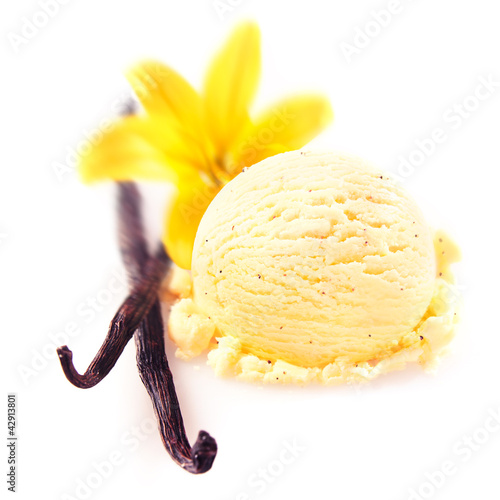 Photo: Vanilla pods with icecream Vanilla pods with icecream