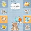funny baby boy announcement card