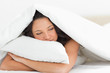 Woman falling asleep
