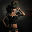 Beautiful steam punk lady