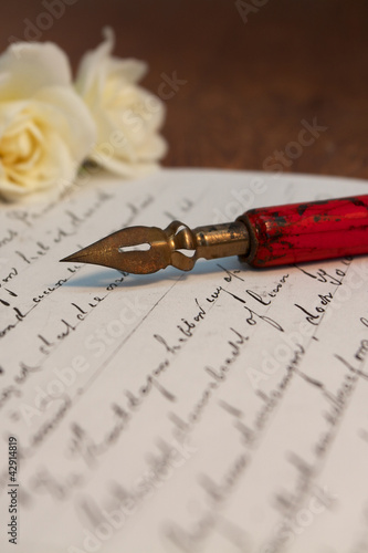 Photo: Pen and letter Pen and letter