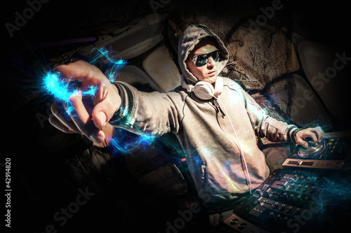 Photo: DJ in action DJ in action