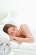 Pretty woman sleeping deeply 