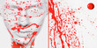 White face with spray paint