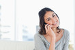 Portrait of a young woman using a smartphone
