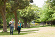 Couple of student walking