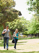 Two students walking