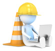 Under Construction.  Illuminative blue screen.