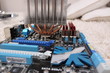 Mainboard mit CPU Kühler und Arbeitsspeicher