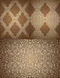Set of seamless Damask wallpapers