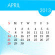 calendar for 2013 april illustration