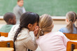 Students chatting during class