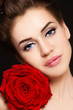 Photo: Girl with red rose Girl with red rose