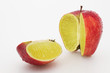 Apple containing a lemon