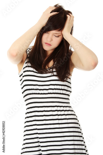 Photo: Worried young woman with problems Worried young woman with problems