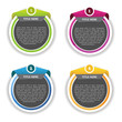 Abstract vector set of four banners background