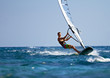Fast approaching windsurfer
