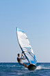 Fast approaching windsurfer