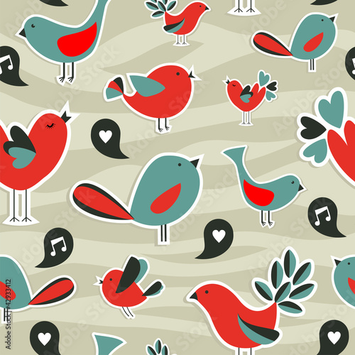 Vector: Fresh social media birds communication pattern Fresh social media birds communication pattern