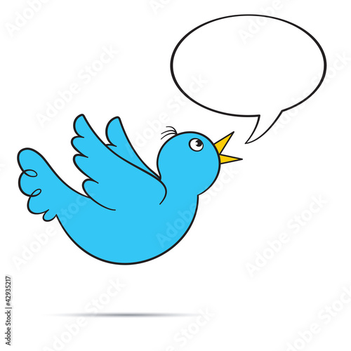 Vector: Flying Bluebird with Bubble. EPS8. Flying Bluebird with Bubble. EPS8.
