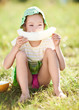 girl with melon