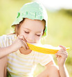 girl with melon