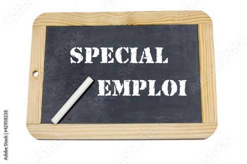 Photo: ardoise spécial emploi ardoise spécial emploi