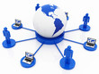 Global Computer Network blue