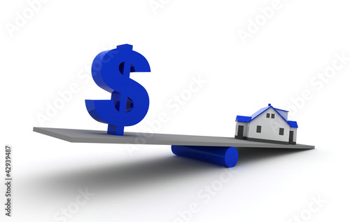 Illustration: Real Estate Finance blue color Real Estate Finance blue color