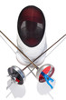 Fencer sword and mask