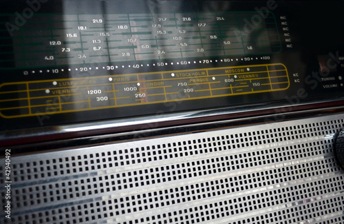 Photo: Old radio detail close up Old radio detail close up