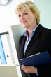 Woman with document