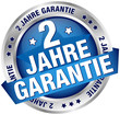 Button Banner "2 Jahre Garantie" blau/silber