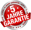 Button Banner "5 Jahre Garantie" rot/silber