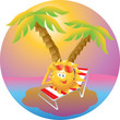 vacation island sunset