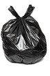 close up of a garbage bag on white background